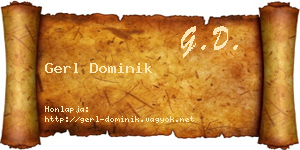 Gerl Dominik névjegykártya
